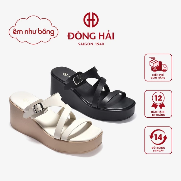 Dép Xuồng Đông Hải Quai Mảnh Khoá Kim Loại 7cm - D32G7