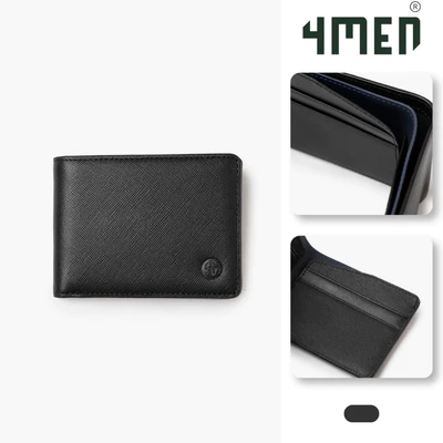 VÍ DA 4MEN Saffiano Mini Phối Màu Dáng Ngang BV061 Form Regular