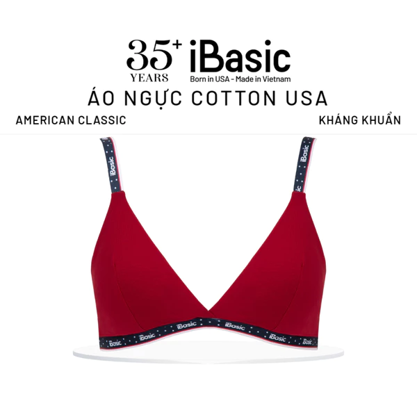 Áo bralette American Classic iBasic mút mỏng phom tam giác cotton USA kháng khuẩn BRAY116