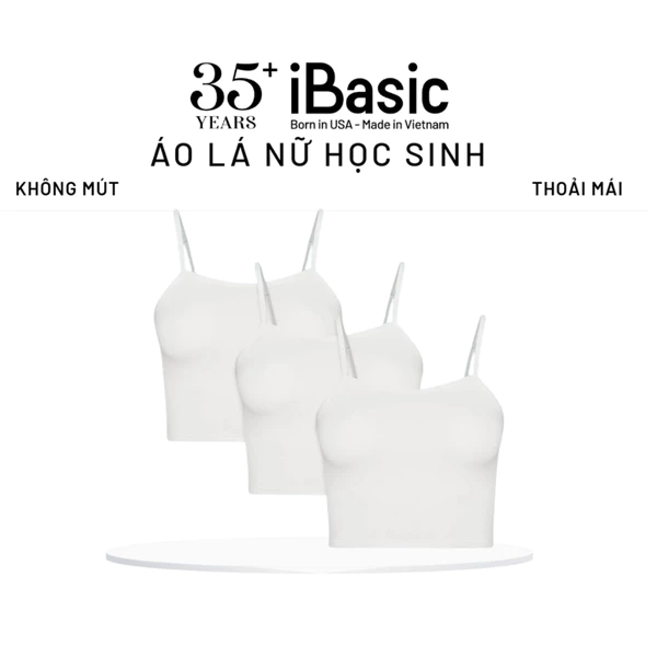 Combo 3 áo lót nữ học sinh hai dây iBasic cami ngắn croptop VA111