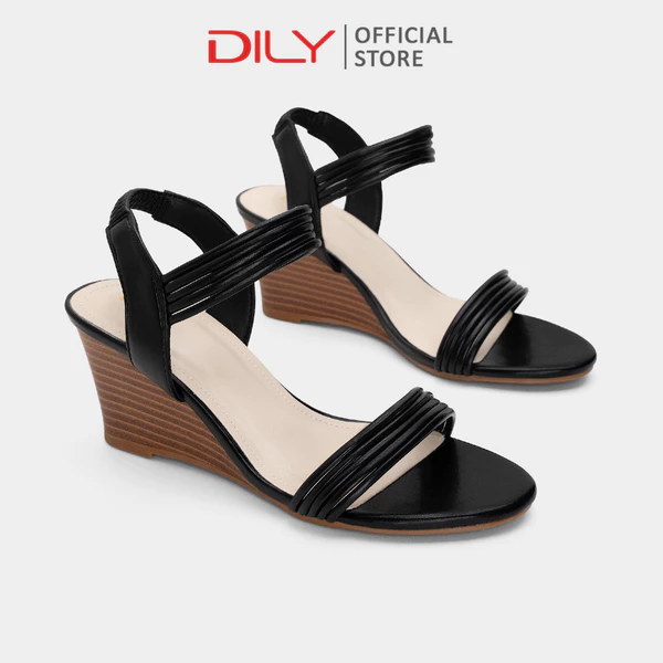 Sandal đế xuồng DILY thiết kế quai mảnh thanh lịch, đế cao 6.5cm DL0661