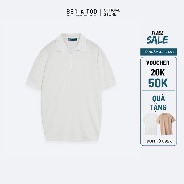 Áo polo Ben & Tod CS1300 BD162 chất liệu dệt kim co giãn, thoáng mát, Casual Fit