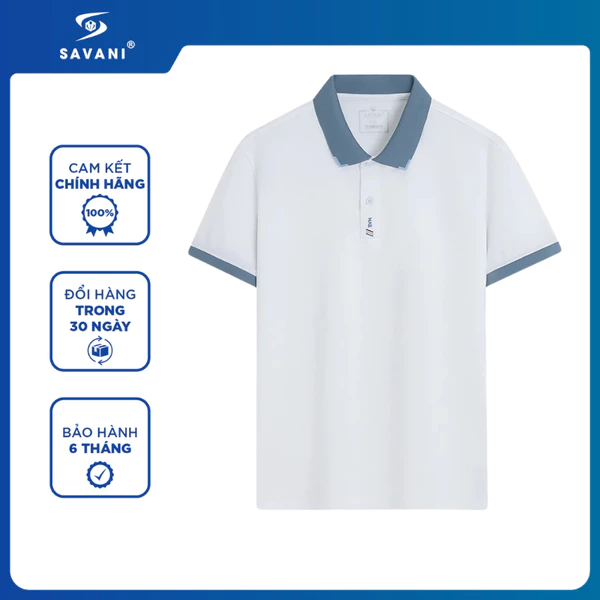 Áo Thun Polo Nam SAVANI Phối Màu Cổ Áo, Chất Vải Mềm Mát, Thấm Hút Mồ Hôi Tốt MPFA003S6