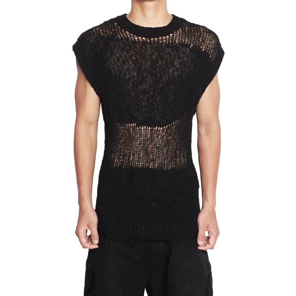Áo Len Tanktop Goldie "EMPTY KNIT" Màu Đen