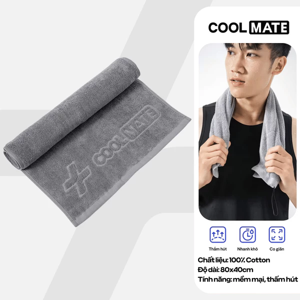 Khăn đa năng mềm mại thấm hút, khăn tập gym, thể thao, Tennis, Pickleball  Coolmate
