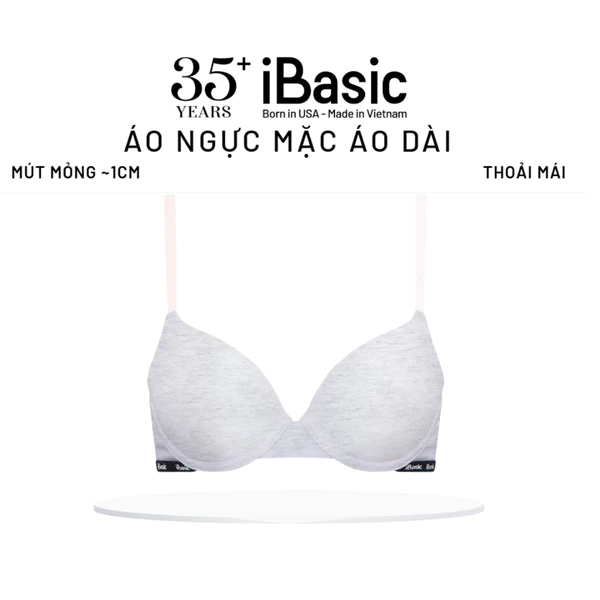 Áo ngực có gọng Cotton USA iBasic mút mỏng cúp T-Shirt BRAY108