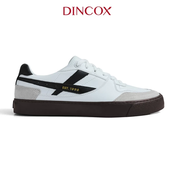 Giày Da Sneaker Nam Nữ DC39 Oreo Dincox Shoes Đế Bằng - Microfiber Leather