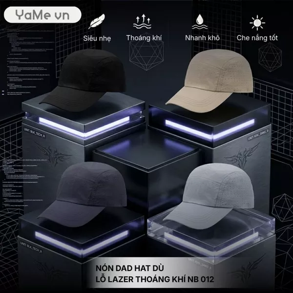 Nón Dad Hat Dù Lỗ Lazer Thoáng Khí NB 012 23820 |YaMe|