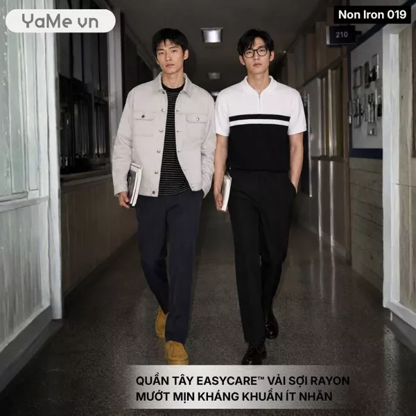 Quần Tây Nam Cao Cấp Co giãn Ít Nhăn Non-Iron 019 22490 |YaMe|