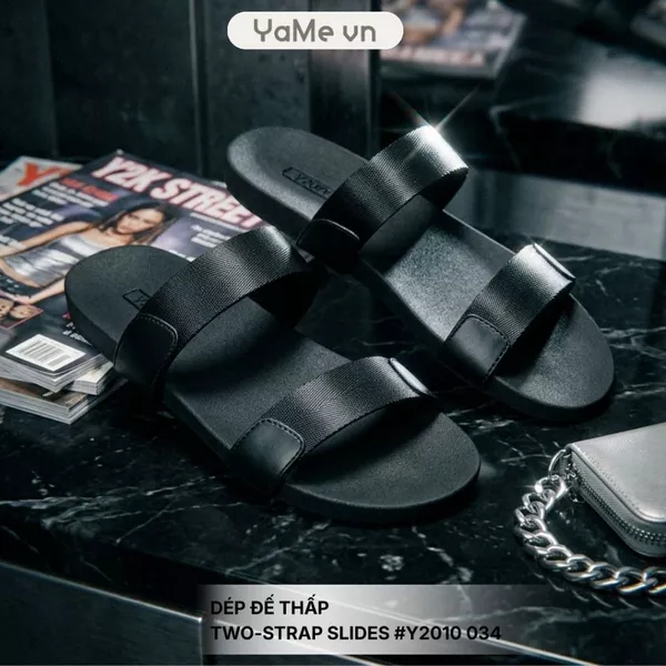 Dép Nam Đế Thấp Two-strap Slides #Y2010 034 21977 |YaMe|