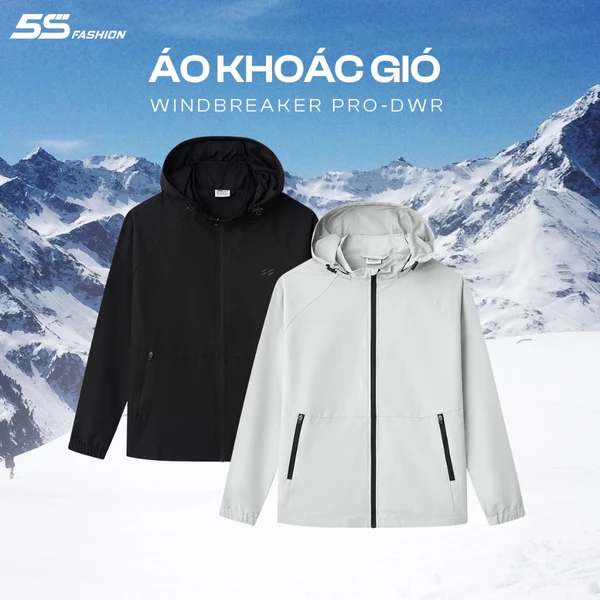 Áo Khoác Gió Nam 2 Lớp 5S FASHION Có Mũ Tháo Được, Trượt Nước, Chắn Gió Giữ Ấm 01-M0AKGR5009