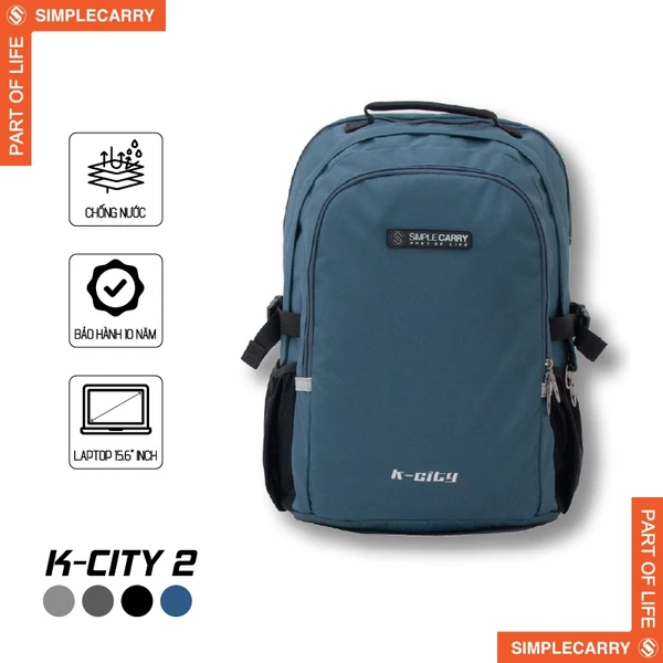 Balo Thời Trang SimpleCarry K-City 2 Nhiều Ngăn, Chống Sốc, Có Lưới Thoát Hơi