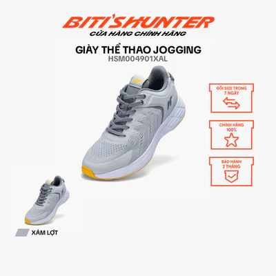 Giày Thể Thao Nam Biti's Hunter Jogging HSM004901XAL (Xám lợt)
