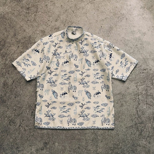AO PHU QUY YELLOW FLICKER NUT CAI HOA TIET IN UNISEX