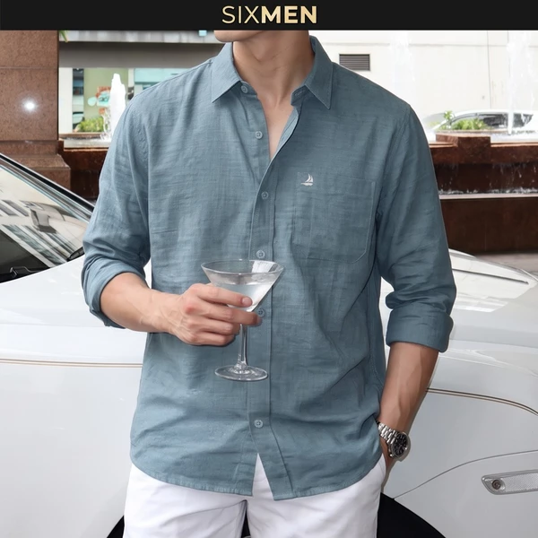 Áo Sơ Mi Nam Dài Tay Charter - Vải SMART LINEN Form Thoải Mái, Thấm Hút Cực Tốt, Không Xù - SIXMEN