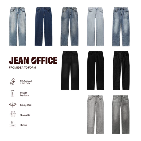 Quần Jean Văn Phòng Ống Suông Sợi Caphe Siêu Nhẹ, Chất Liệu Cao Cấp Thoáng Mát Kháng Khuẩn, QJ0151 SOME HOW STORE