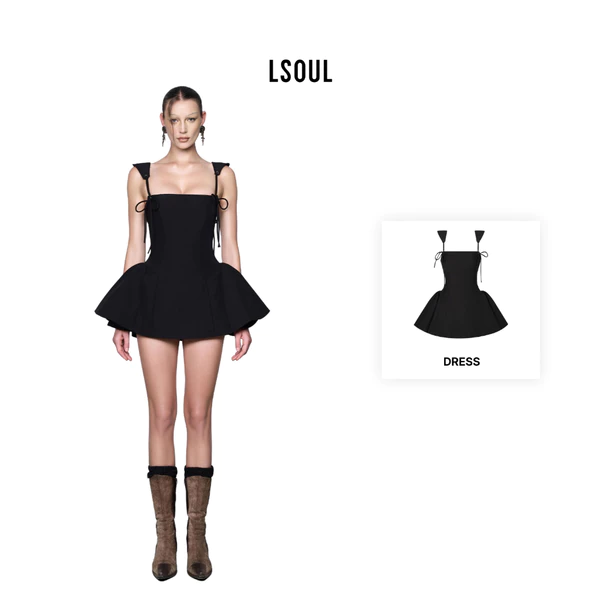 LSOUL Đầm 2 Dây Xòe Cúp Ngực Nữ Tính Sang Trọng Đi Tiệc Weaty Dress - V24031603