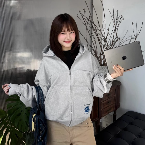 Áo Hoodie Zip Boxy BASE Cinder Form Đẹp, Local Brand Chính Hãng