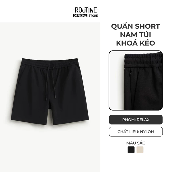 Quần Short Nam Túi Khoá Kéo Form Relax - Routine 10F25PSH002
