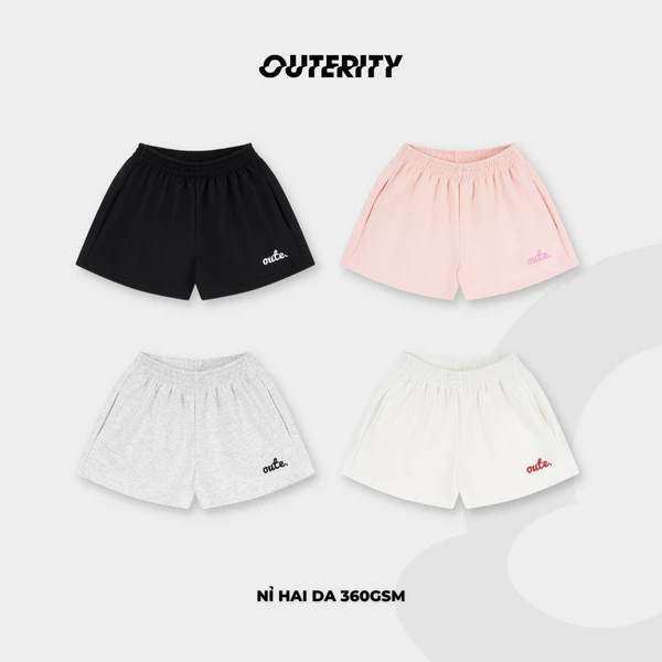 Quần Short Nỉ Hai Da Outerity Basic Ống Rộng Thoải Mái / LocalBrand Unisex