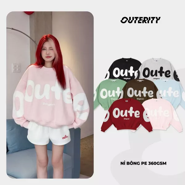 Sweater Outerity OEOE Form Boxy / Nỉ Bông Dày Dặn Unisex Nam Nữ