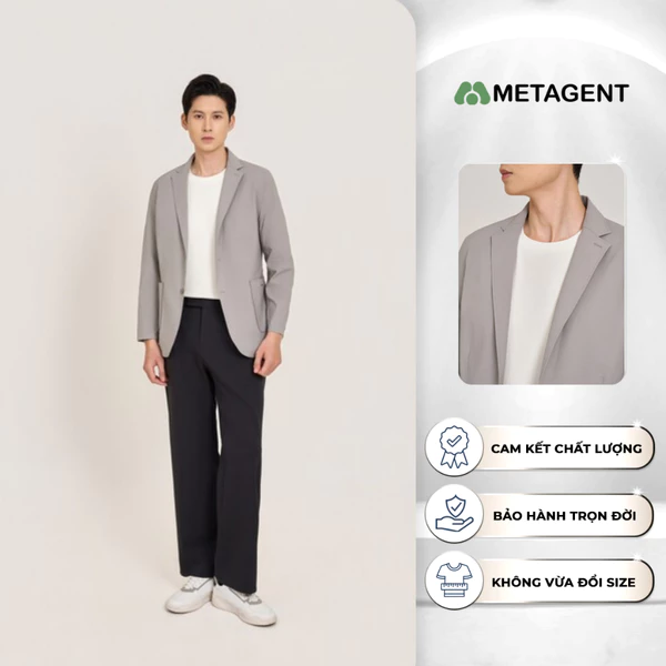 Prime Blazer Seersucker túi vuông nam Metagent MS 77D4370