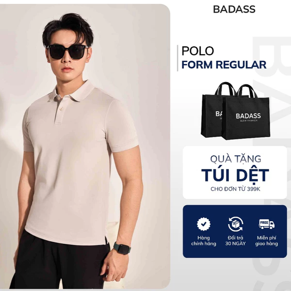 Áo Polo Nam BADASS Cao Cấp Bo Tay Đứng Form, Không Xù, Sang Trọng, Bigsize  - POTOL516