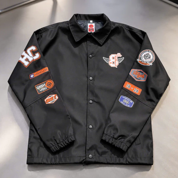 Áo Khoác COAH JACKET 8 màu đen vải dù nút bấm HIGHCLUB Brand Chính Hãng