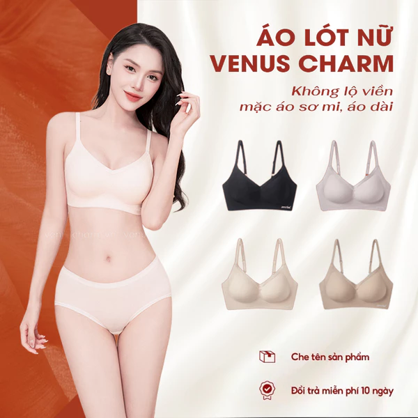 Áo Lót Nữ Không Lộ Viền Mặc Áo Sơ Mi Áo Dài Chất Su Đúc Siêu Thoải Mái Cho Chị Em Venus Charm - 0676