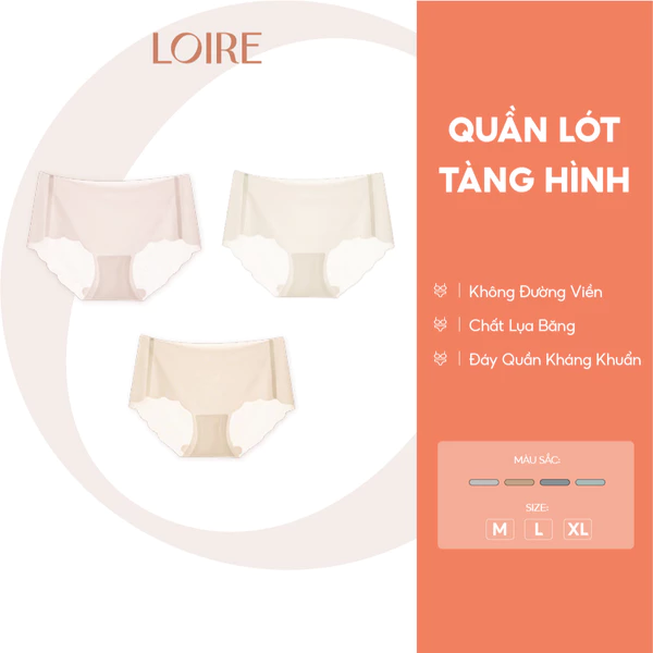 COMBO 3 Quần Lót Lụa Băng Không Đường Viền Loire QLBK93