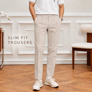 Quần âu SLIM FIT TROUSERS TORANO slim-fit cạp trơn vừa vặn, đứng form, tôn dáng FABT003
