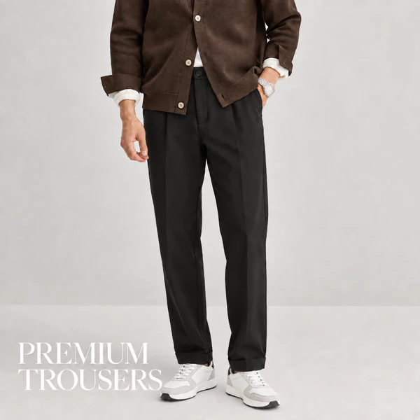 Quần âu PREMIUM TROUSERS TORANO slimfit trơn cạp luồn chun thêu logo Phong Cách Trẻ Trung Hàn Quốc GABT503