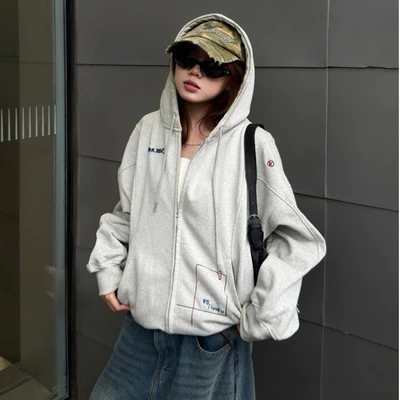 Áo Hoodie Zip DEAR ME Cinder Form Rộng Oversize, Local Brand Chính Hãng