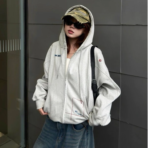 Áo Hoodie Zip DEAR ME Cinder Form Rộng Oversize, Local Brand Chính Hãng