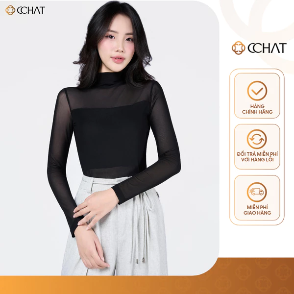 Áo Thun 𝐂𝐂𝐇𝐀𝐓 Lưới Hoạ Tiết Dáng Ôm Chất Vải Cao Cấp Mềm Mịn Co Giãn 4 Chiều 23TDM2018OT