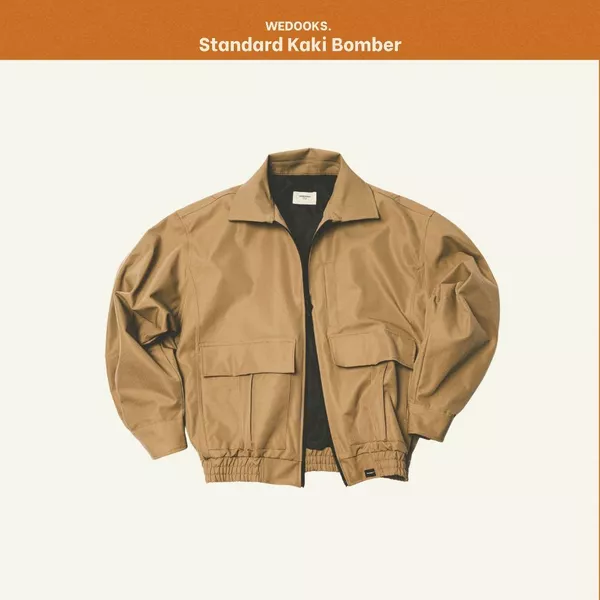 ÁO KHOÁC BOMBER KAKI DÂY KÉO 2 CHIỀU - 𝐒𝐓𝐀𝐍𝐃𝐀𝐑𝐃 𝐊𝐀𝐊𝐈 𝐃𝐎𝐔𝐁𝐋𝐄 𝐙𝐈𝐏 𝐁𝐎𝐌𝐁𝐄𝐑