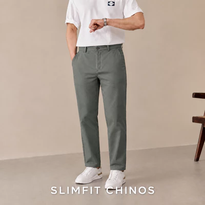 Quần kaki nam SLIMFIT CHINOS TORANO dáng basic túi chéo form chuẩn lịch lãm GABK014