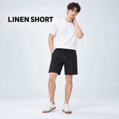 Quần short nỉ nam SMART LINEN SHORT TORANO Cạp Chun, Dây Rút Mềm Mại, Thoáng Mát, Form Năng Động HSBS800