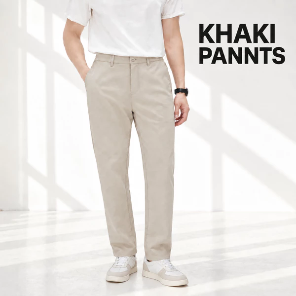 Quần Kaki Nam KHAKI PANNTS Torano túi chéo basic regularfit cúc rập logo Không Phai Màu GABK503