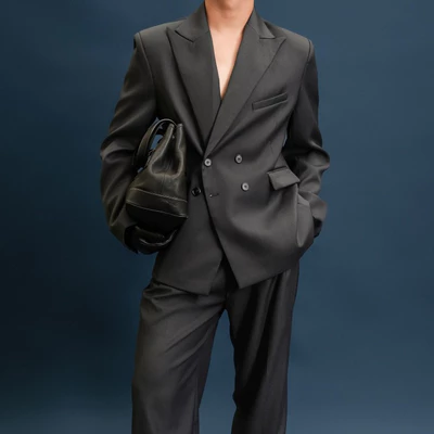 Set Blazer Và Quần Xếp Ly Form Rộng B Brown - Bền Đẹp, Thanh Lịch, Dùng Đi Làm/Dạo Phố, Dễ Phối Đồ