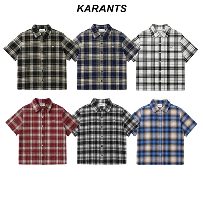 Karants Áo Sơ Mi Boxy Trơn Vải Flannel Gắn Thanh Kim Loại Nam Nữ Unisex - KR268