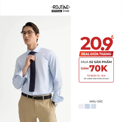 Áo Sơ Mi Nam Tay Dài Dệt Dobby Form Fitted - Routine 10F24SHL092R1