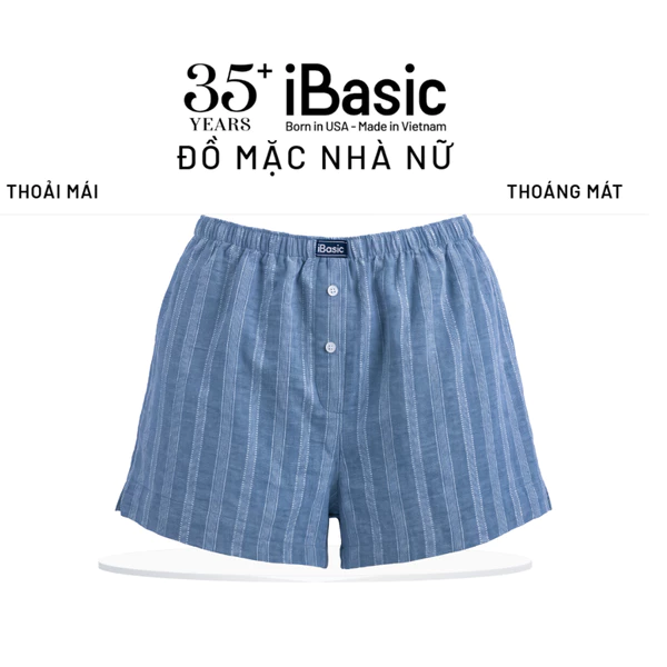 Quần mặc nhà iBasic nữ short lưng thun HOMY056