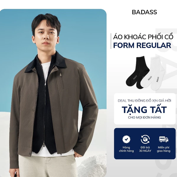 Áo khoác bomber  nam BADASS áo khoác nam trẻ trung - AKHTK612