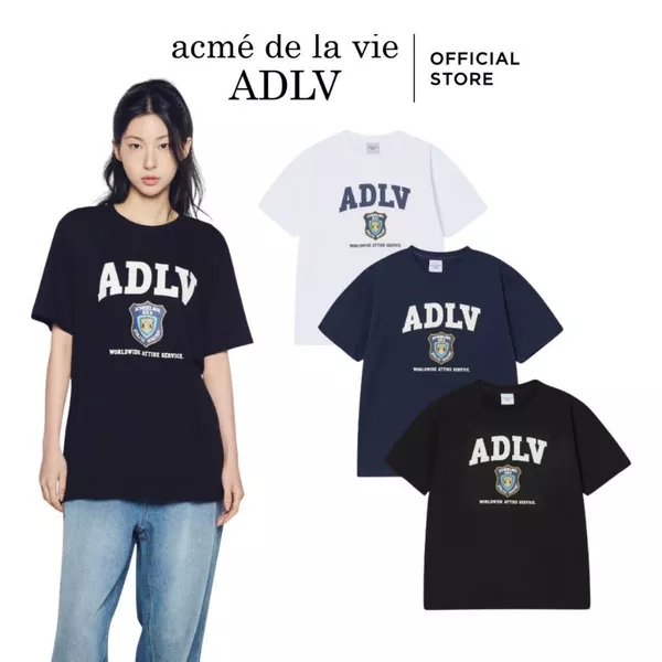 Áo Thun ADLV PD dáng Standard màu Đen/Xanh Navy/Trắng - Hàng chính hãng