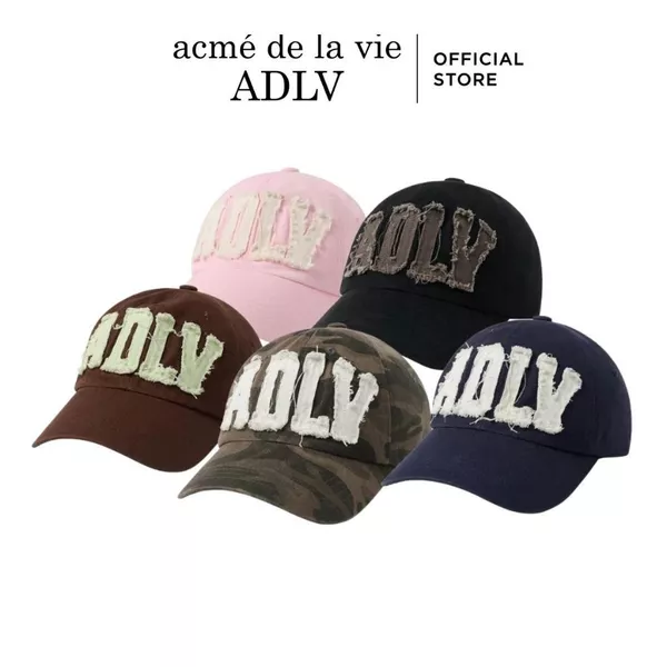 Mũ bóng chày ADLV APPLIQUE EMBO màu Đen/Nâu/Xanh Navy/Camo/Hồng - Hàng chính hãng