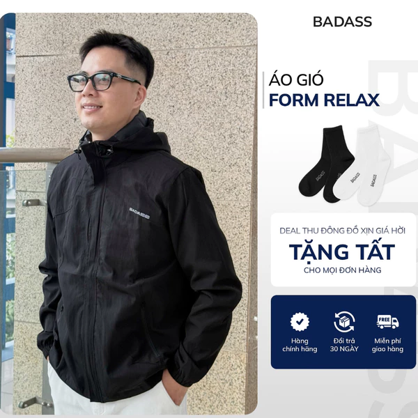 Áo gió Nam Nữ BADASS , chống nước, cản bụi, ấm ấp mềm mịn AKGOL612