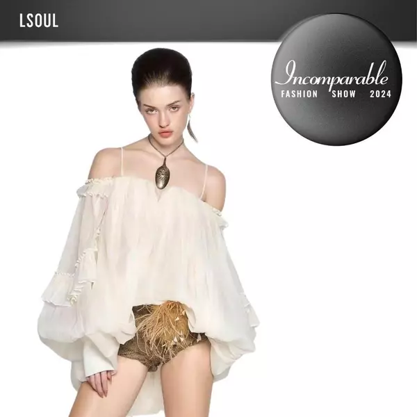 LSOUL - Áo Trễ Vai Hai Dây Dáng Bồng Voan Tơ Tay Phồng Thanh Lịch Sang Trọng Lisa Top A24062750