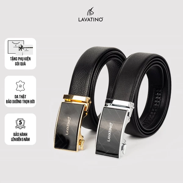 Thắt Lưng Nam Hợp Kim Cao Cấp Thiết kế Trượt Hiện Đại Chính Hãng LAVATINO - MT11