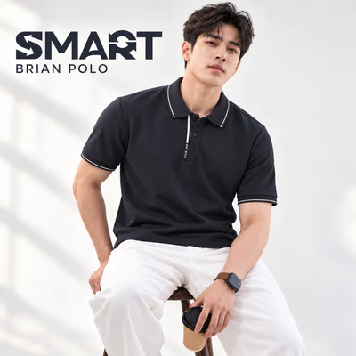 Áo polo BRIAN POLO TORANO trơn bo kẻ mát lạnh, khô thoáng, thấm hút tốt FSTP046
